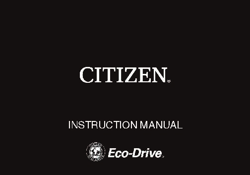 Citizen Eco-Drive Bedienungsanleitung