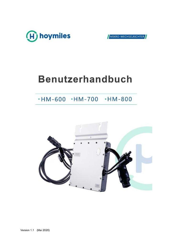 Hoymiles HM-800 Bedienungsanleitung