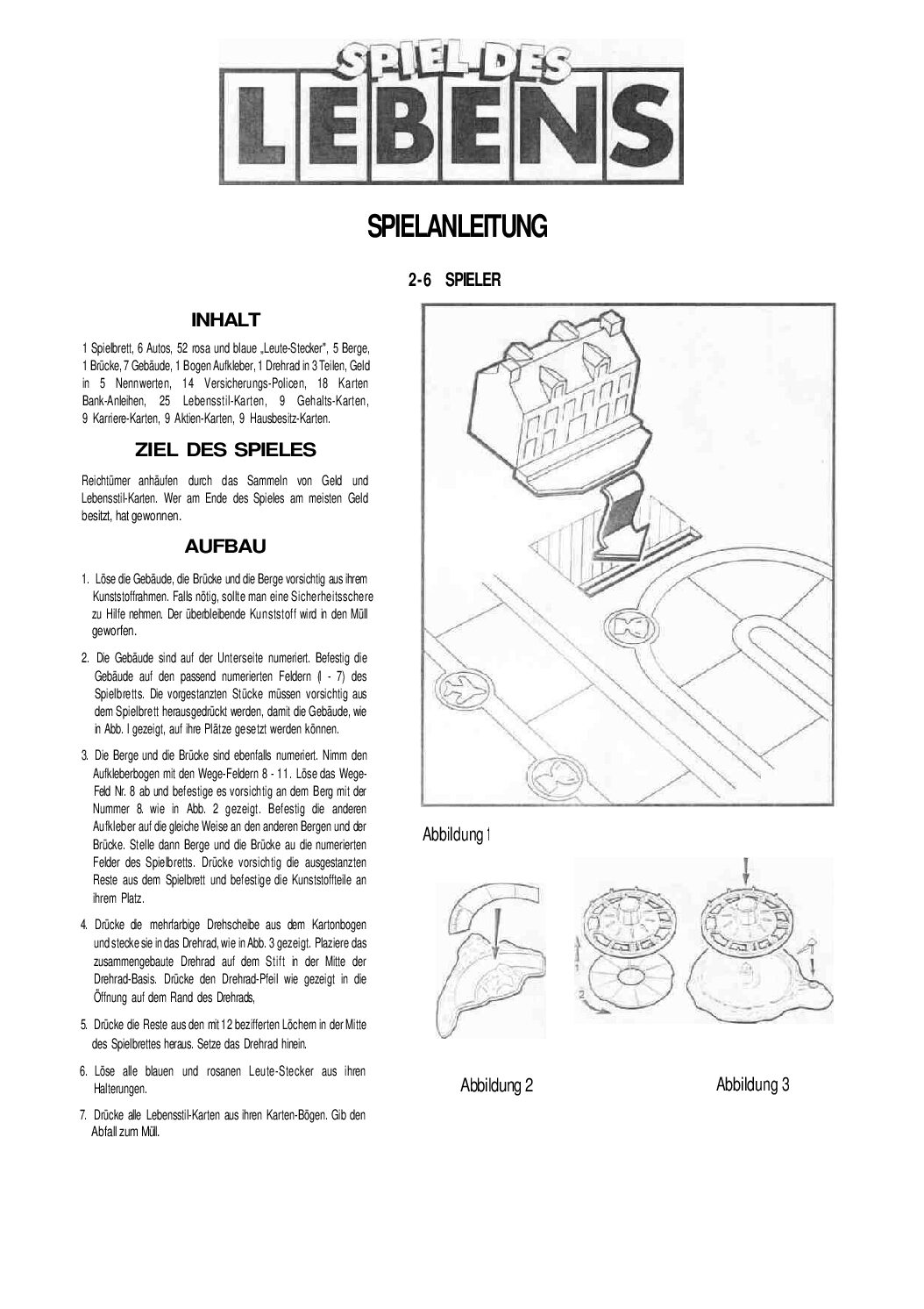 MB Spiel des Lebens 14529 Bedienungsanleitung