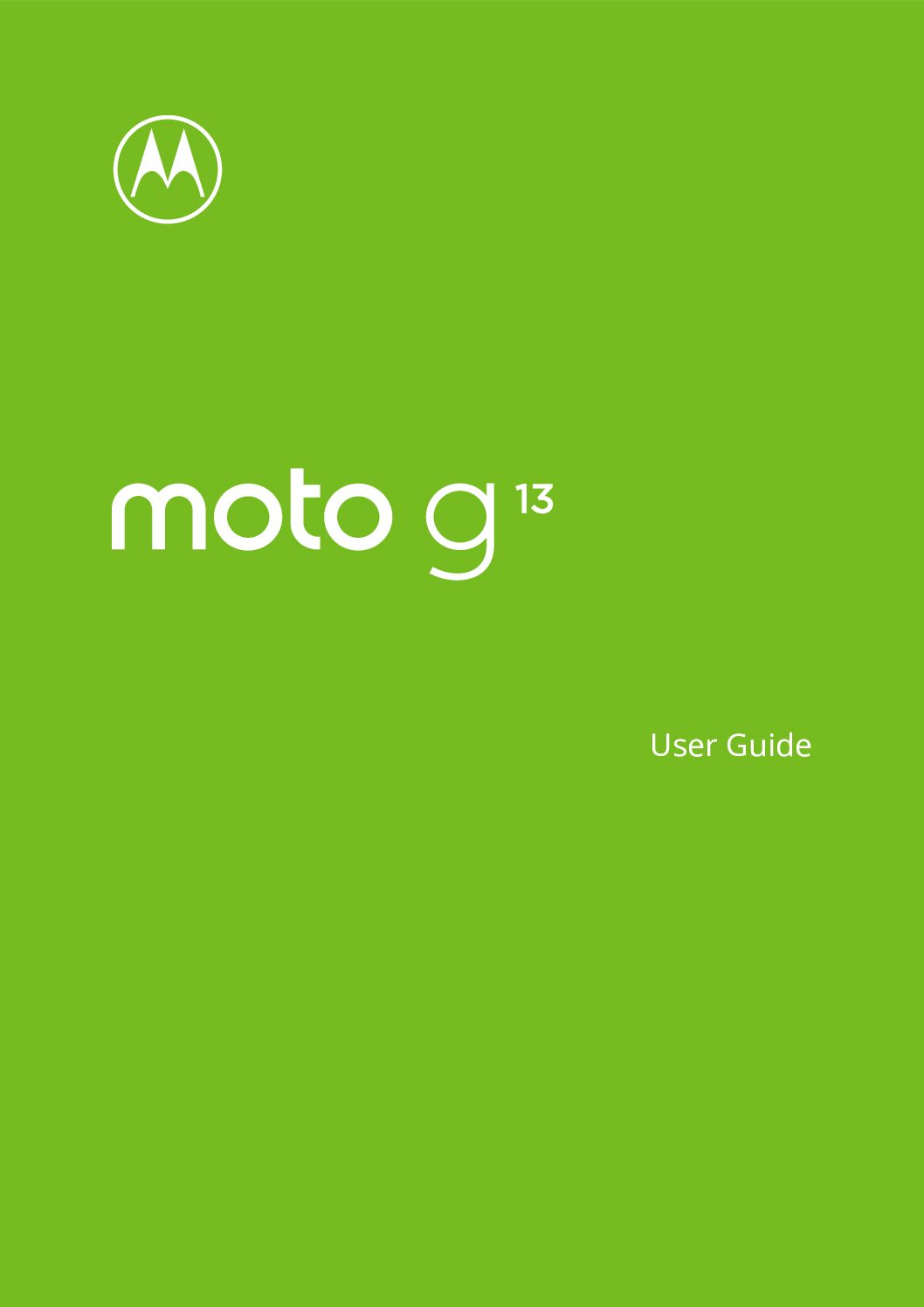 Motorola Moto G13 Bedienungsanleitung