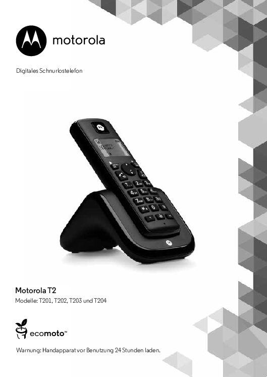 Motorola T201 Bedienungsanleitung