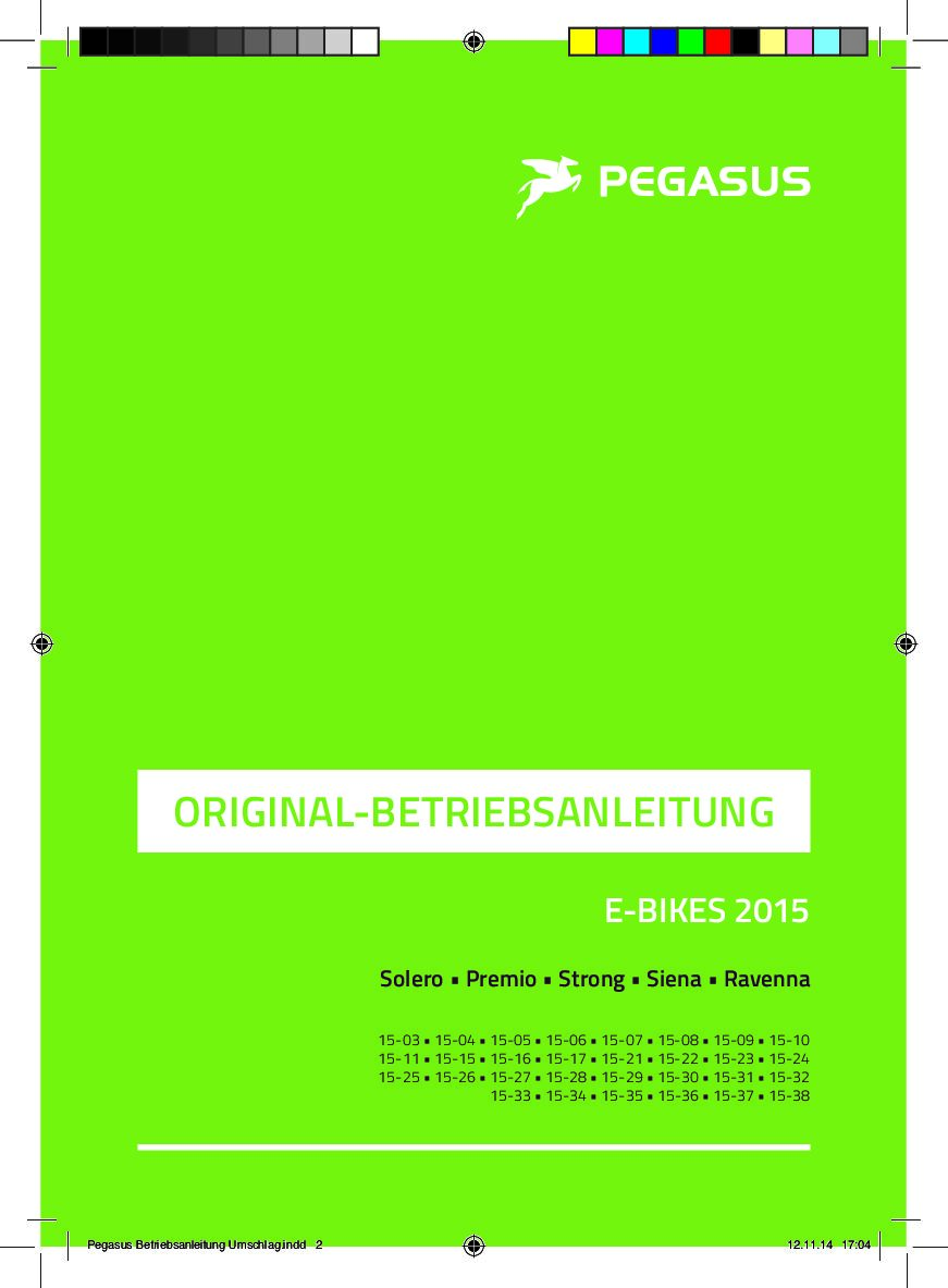 Pegasus Premio Bedienungsanleitung