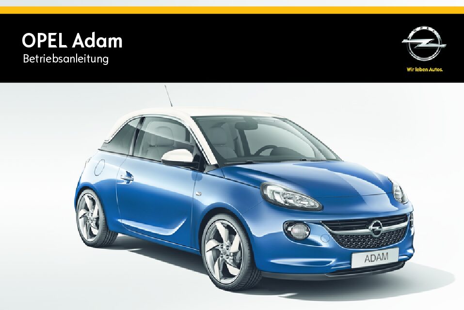 Opel Adam 2014 Bedienungsanleitung