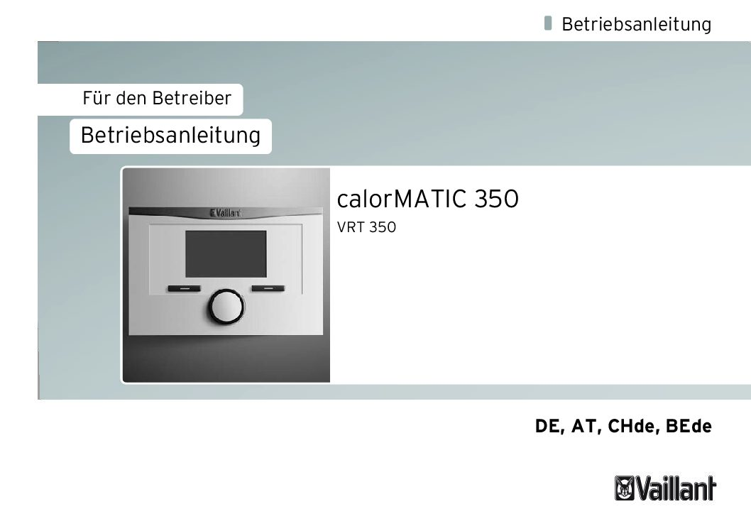 Vaillant calorMATIC 350 Bedienungsanleitung