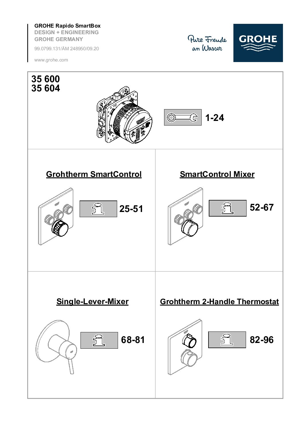 Grohe 35604 Rapido SmartBox  Bedienungsanleitung 