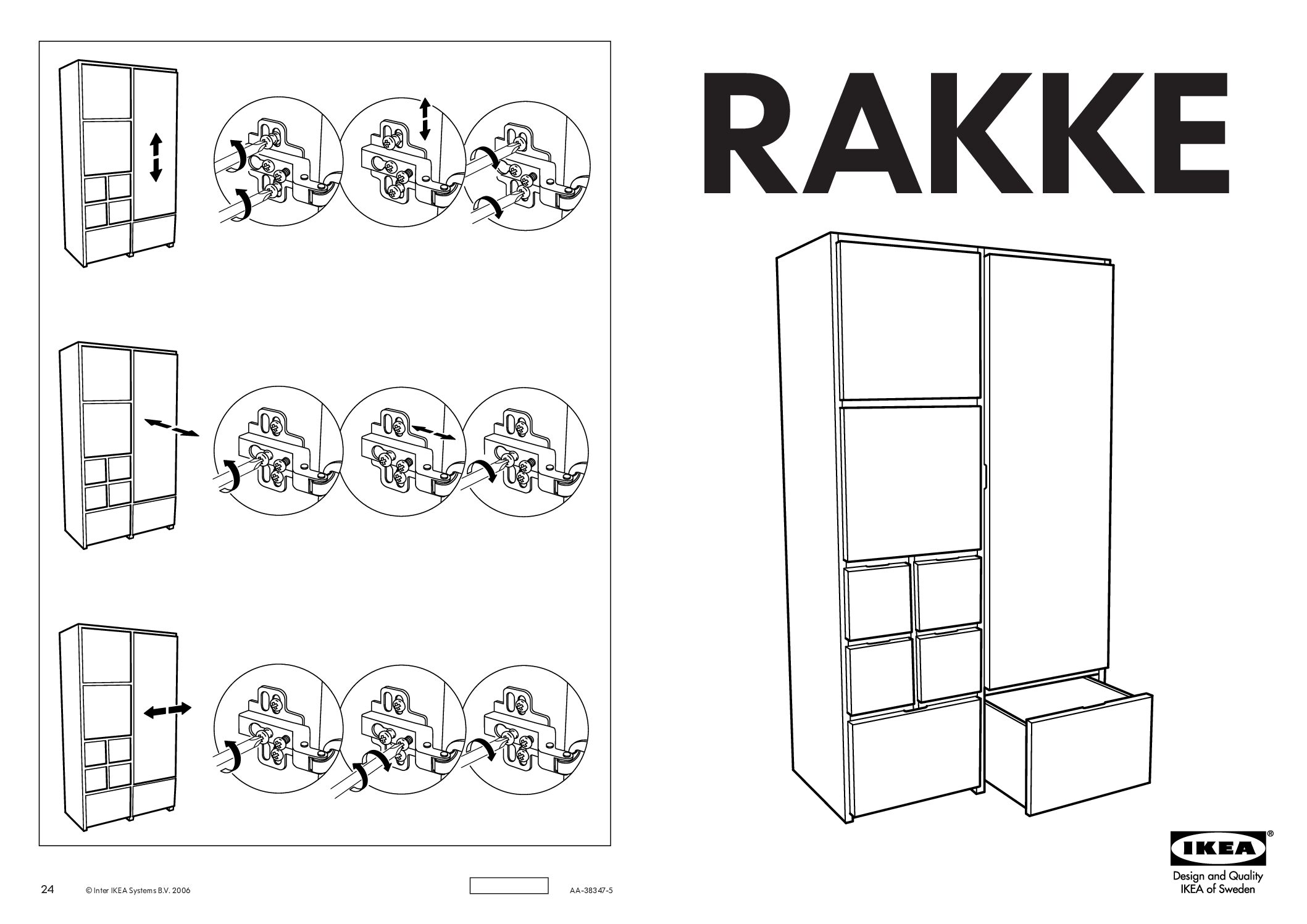Ikea Rakke kast Bedienungsanleitung