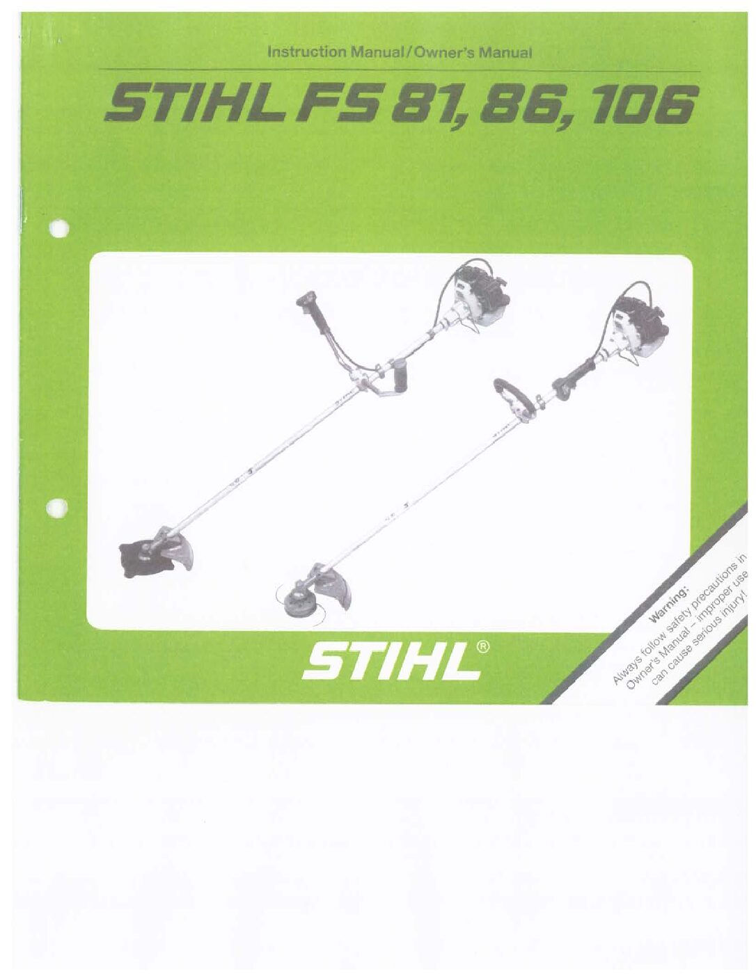 Stihl FS86 Bedienungsanleitung