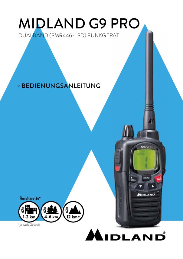 Midland G9 PRO Bedienungsanleitung