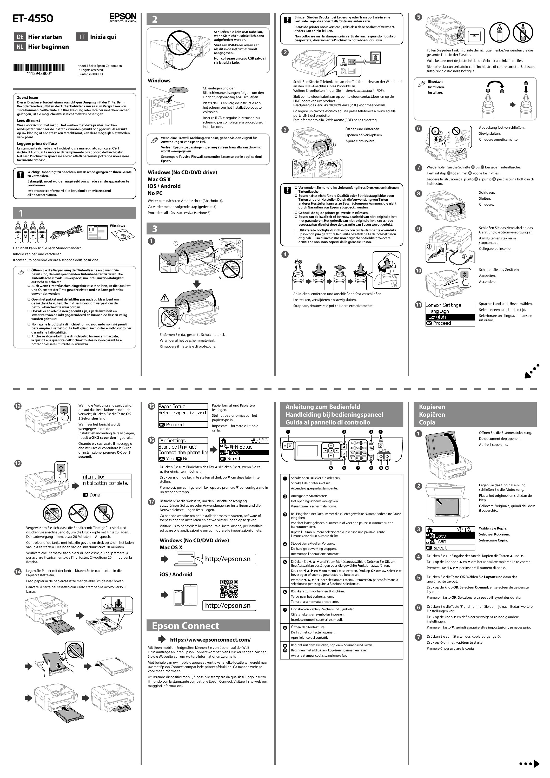 Epson ET-4550 Ecotank Bedienungsanleitung