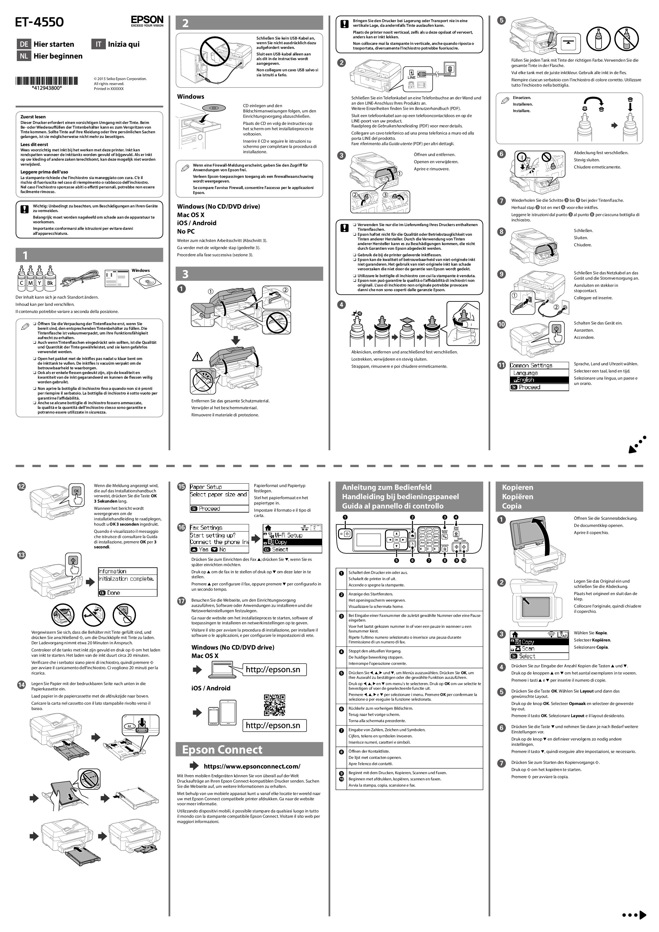 Epson ET-4550 Ecotank Bedienungsanleitung