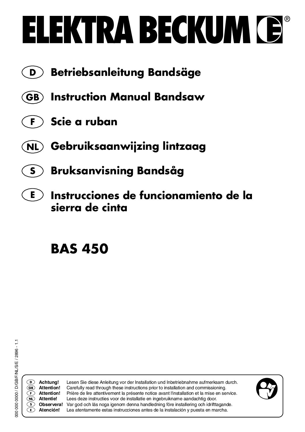 Metabo BAS 450 Bedienungsanleitung