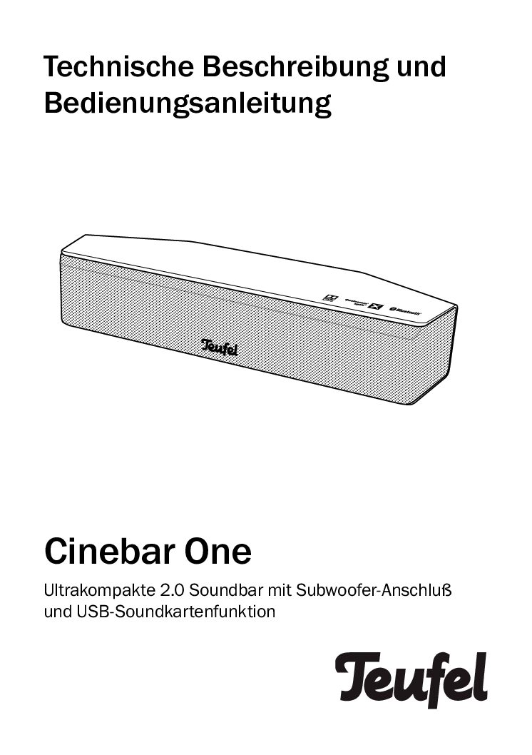 Teufel Cinebar One Bedienungsanleitung