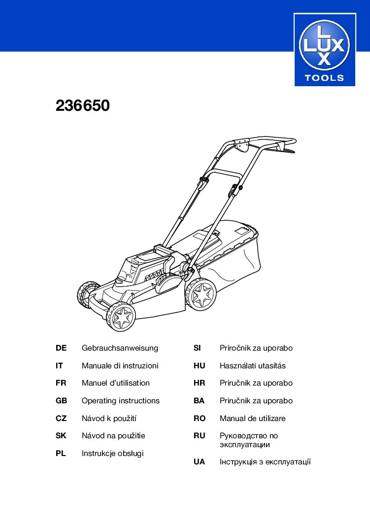 Lux Tools 236650 Bedienungsanleitung 