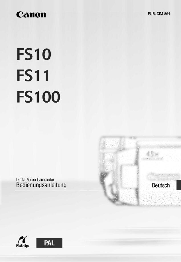 Canon FS100 Bedienungsanleitung