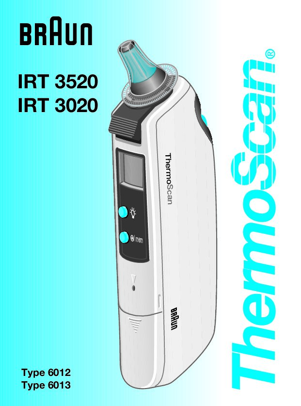 Braun Thermoscan Type 6013 Bedienungsanleitung