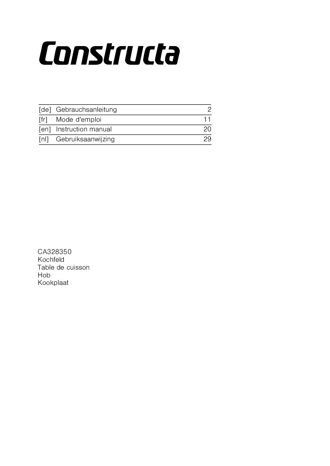 Constructa ca 328350 Bedienungsanleitung