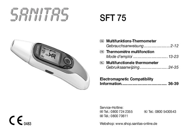 Sanitas SFT 75 Bedienungsanleitung