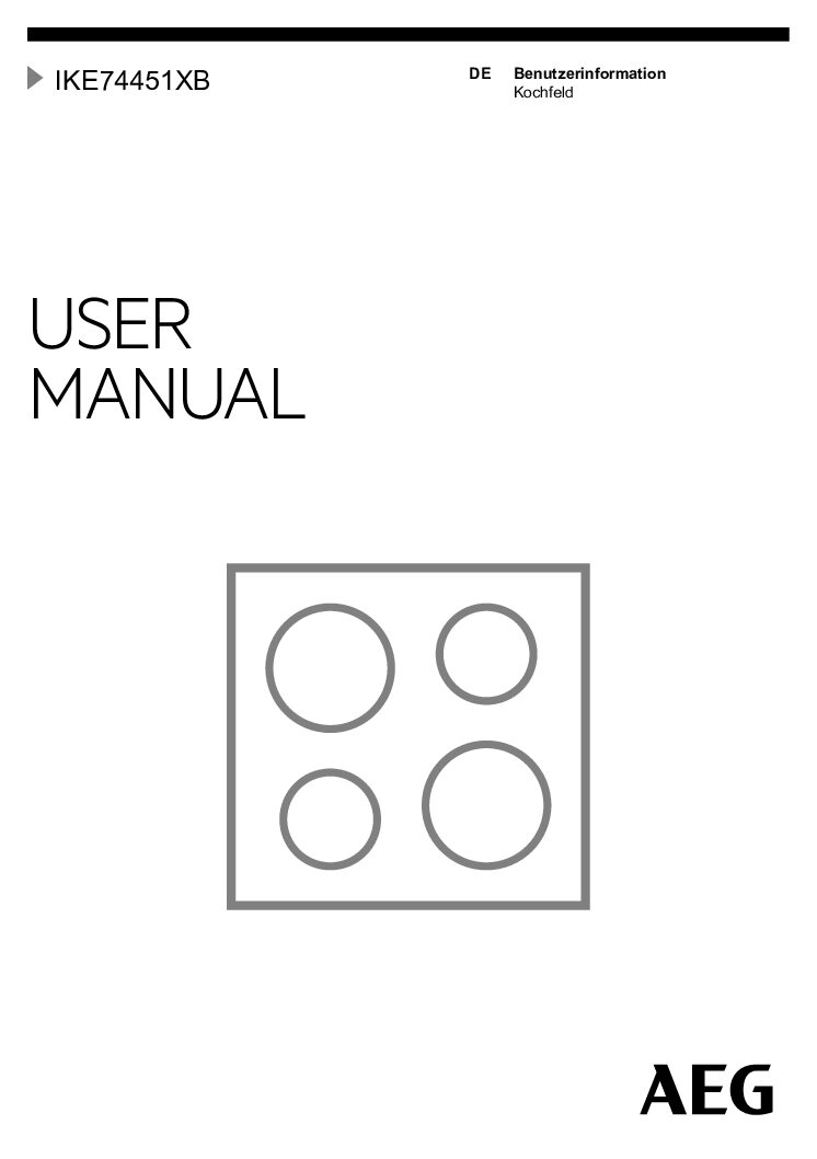 AEG IKE74451XB Bedienungsanleitung