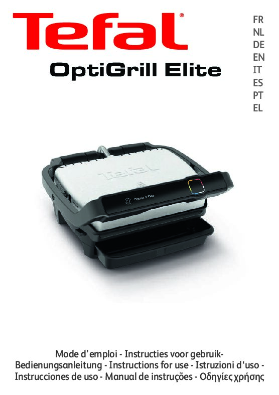 Tefal OptiGrill Elite GC750D Bedienungsanleitung
