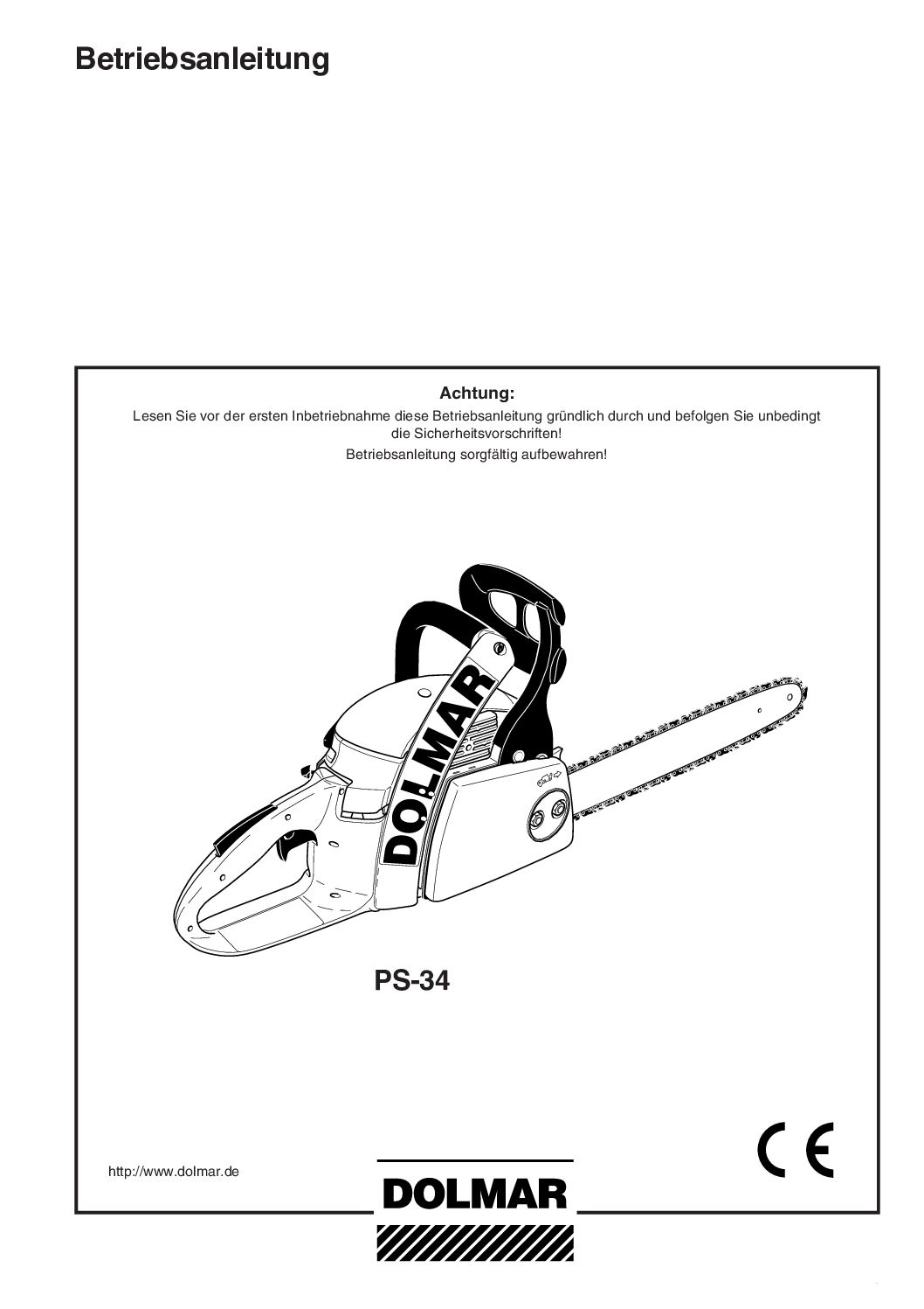 Dolmar PS-34 Bedienungsanleitung 