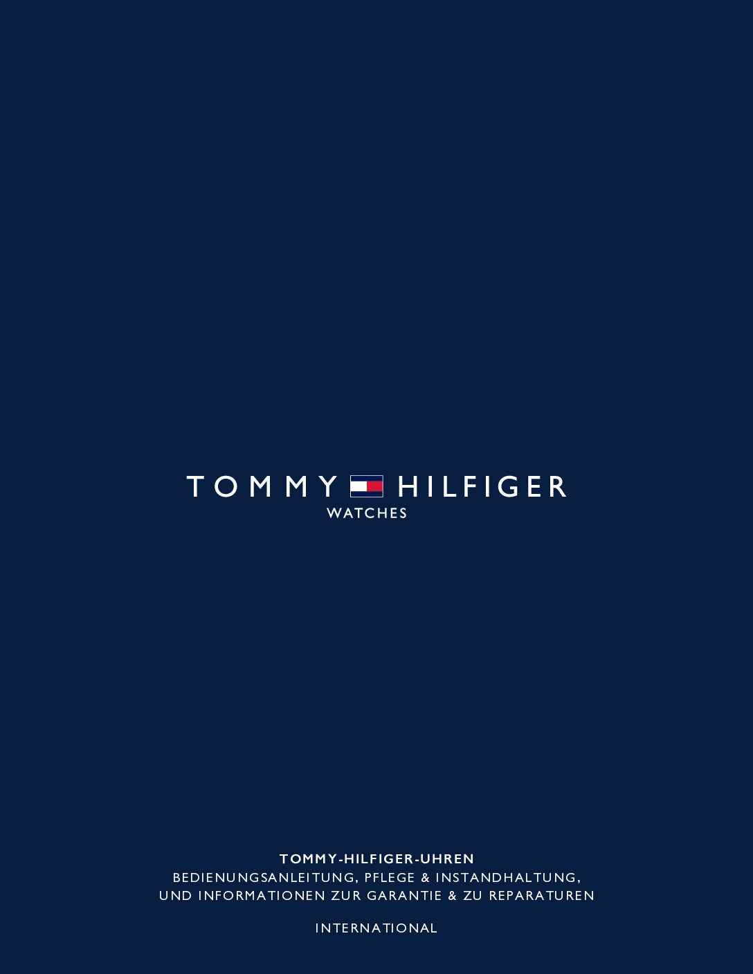 Tommy Hilfiger Watches Bedienungsanleitung 