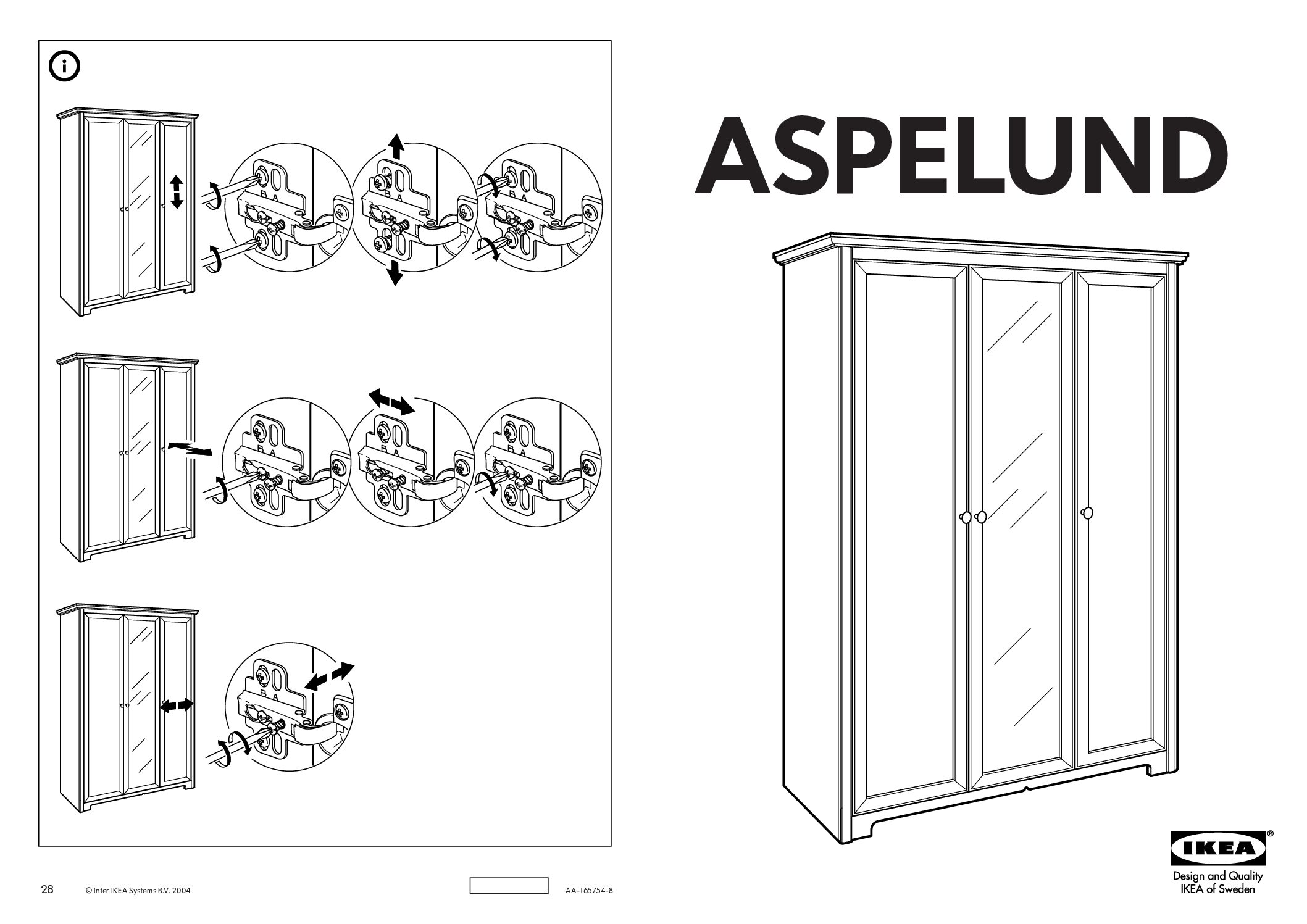 Ikea Aspelund garderobekast Bedienungsanleitung