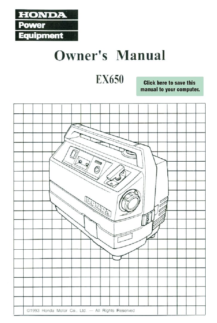 Honda EX650 Bedienungsanleitung 