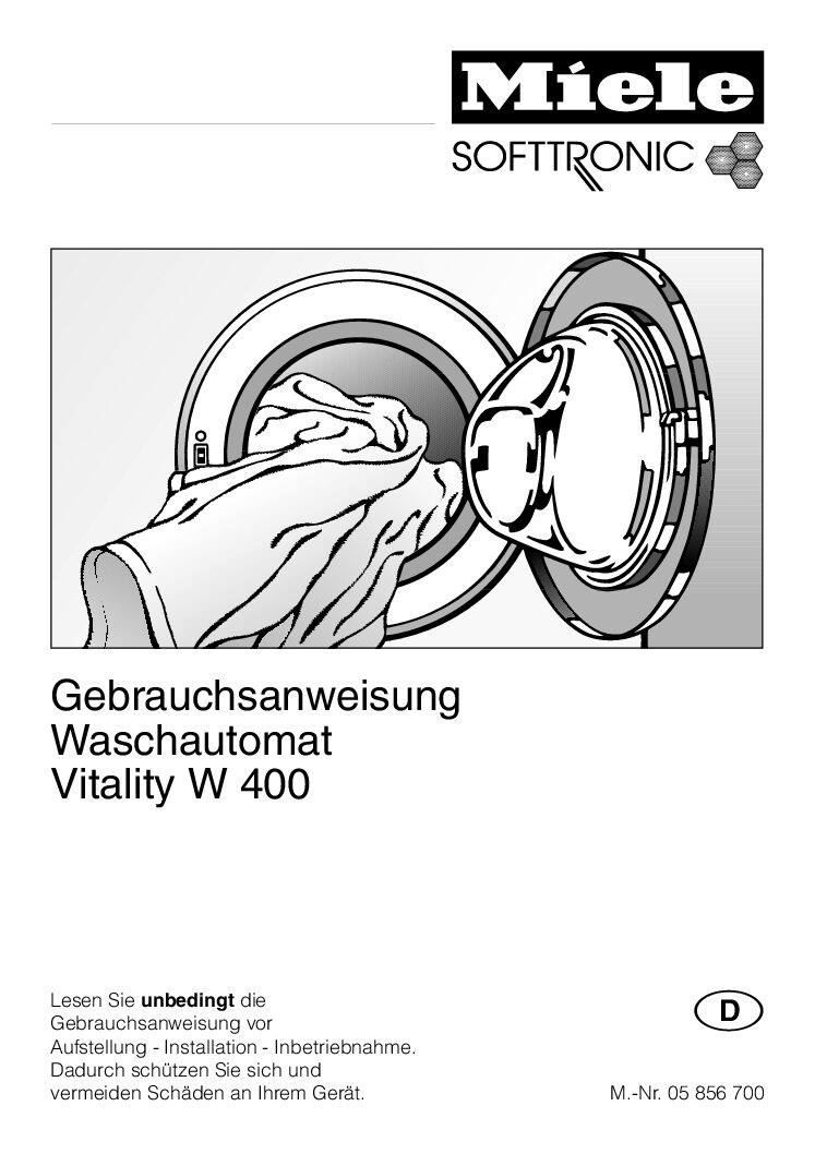 Miele Vitality W 400 Bedienungsanleitung