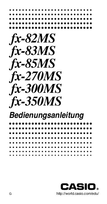 Casio FX82MS Bedienungsanleitung