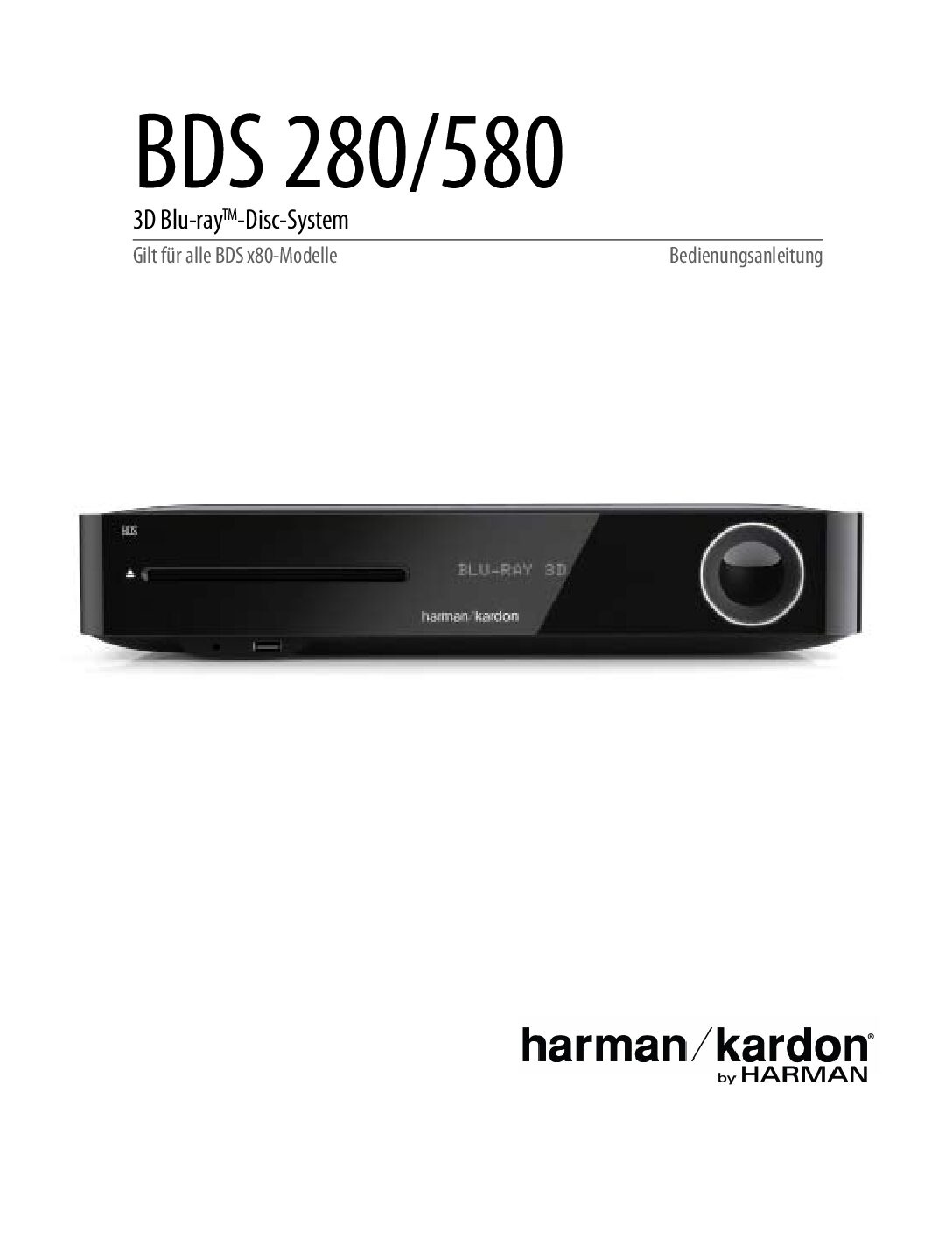 Harman Kardon BDS 580 Bedienungsanleitung