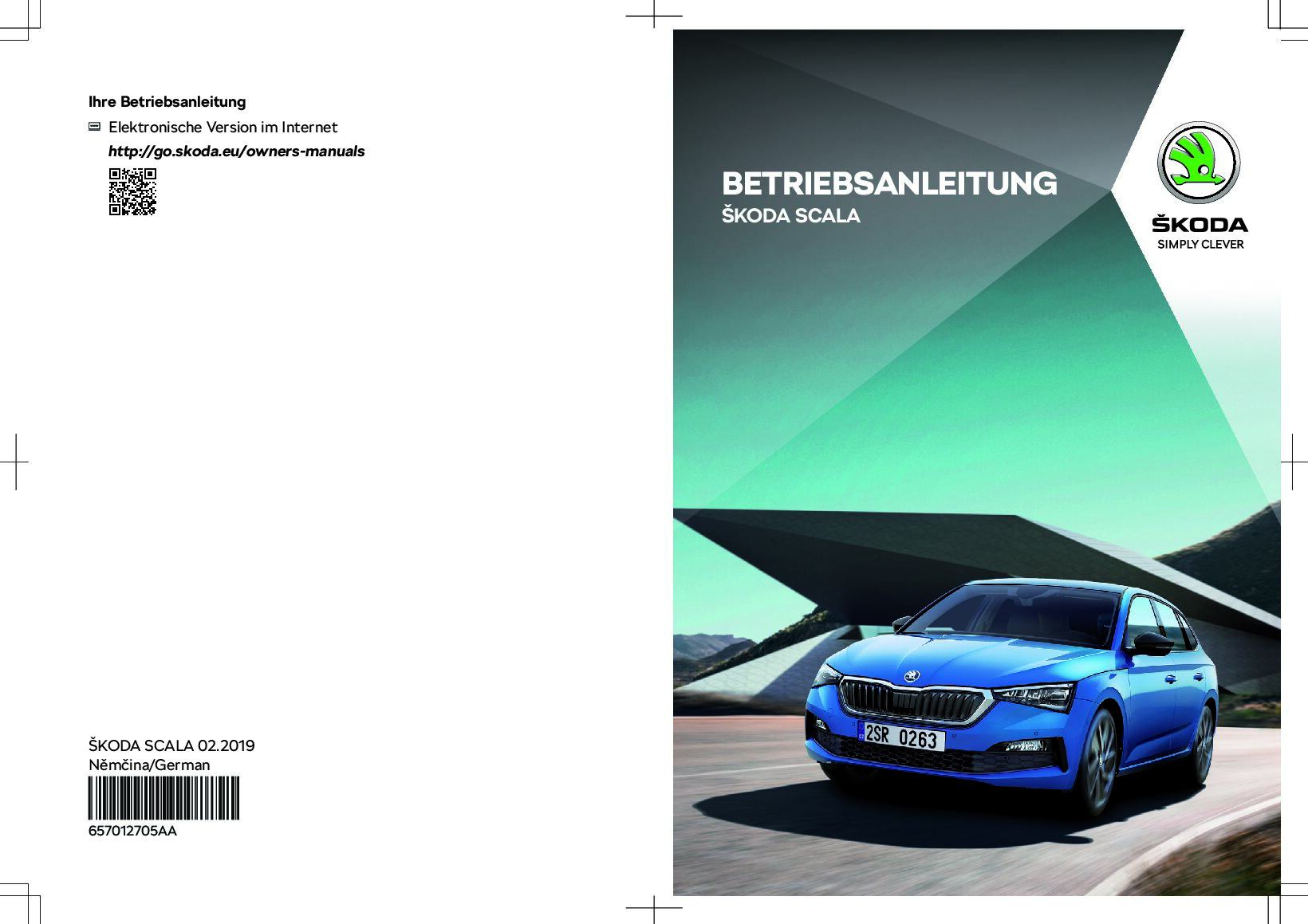 2019 Skoda SCALA Bedienungsanleitung