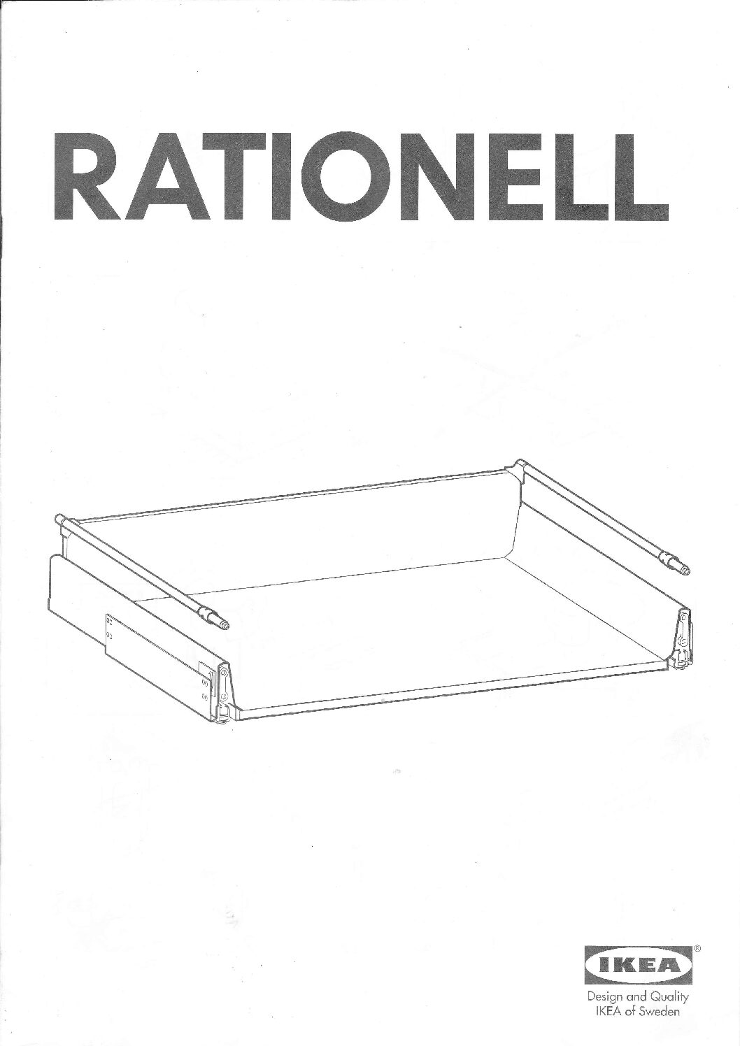 Rationell keukenlade 11161 Rationell Bedienungsanleitung 