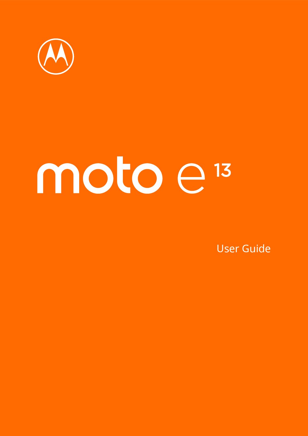 Motorola Moto E13 Bedienungsanleitung