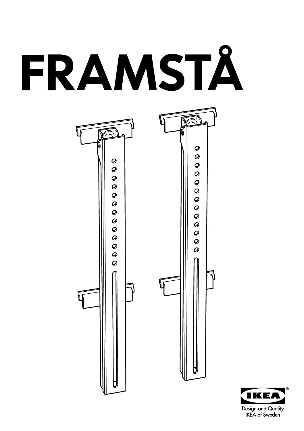 Ikea FRAMSTA wandbevestiging flatscreen-tv Bedienungsanleitung
