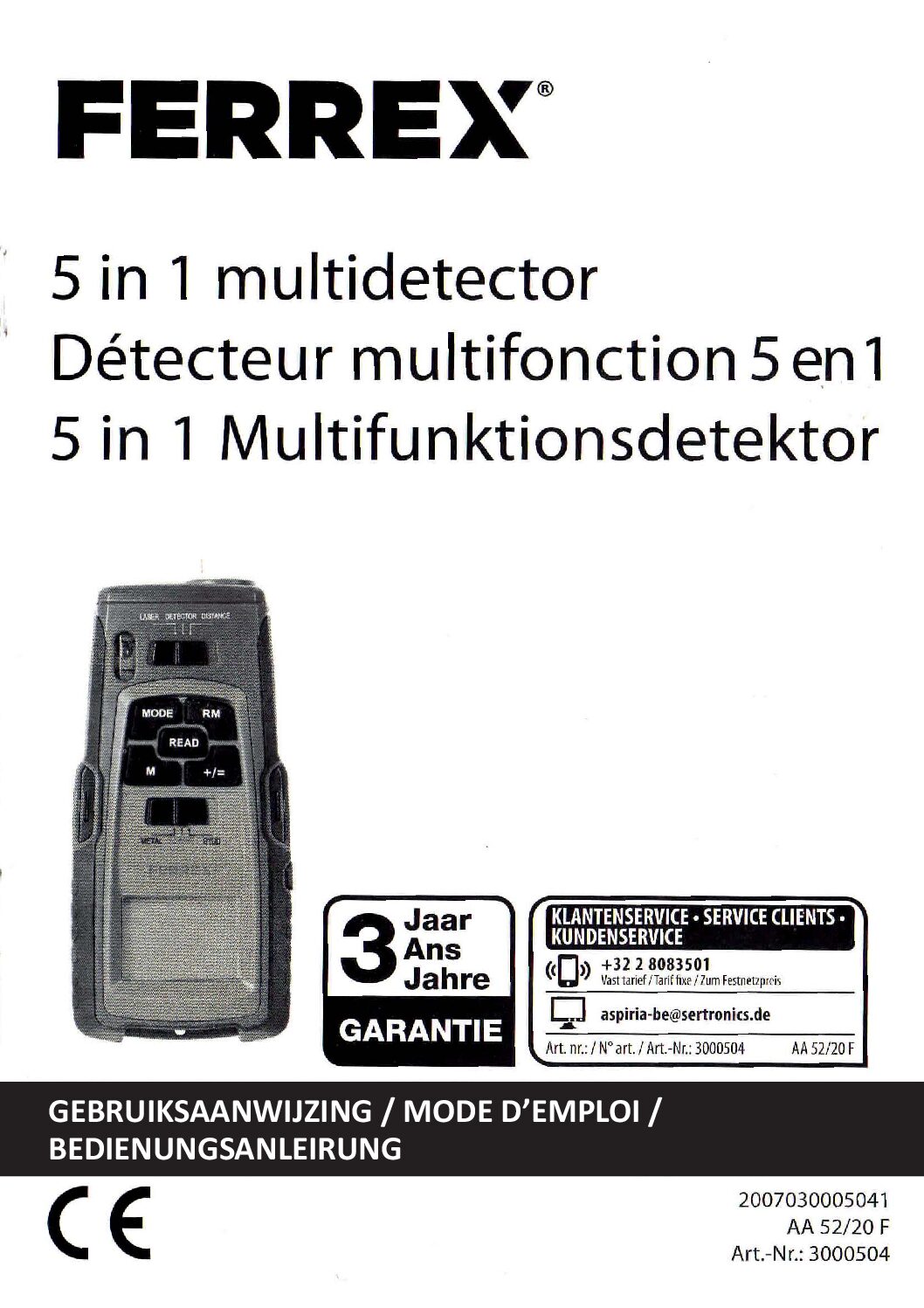 Ferrex 5 in 1 Multimeter Bedienungsanleitung