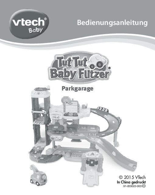 VTech Tut Tut Baby Flitzer - Parkgarage Bedienungsanleitung