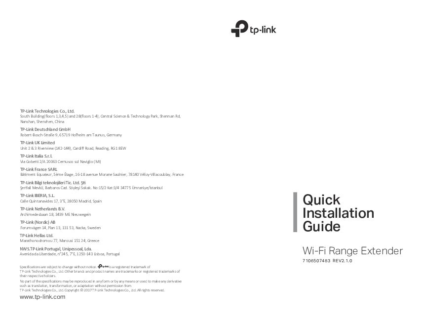 TP-LINK RE200 AC750 WiFi Range Extender Bedienungsanleitung