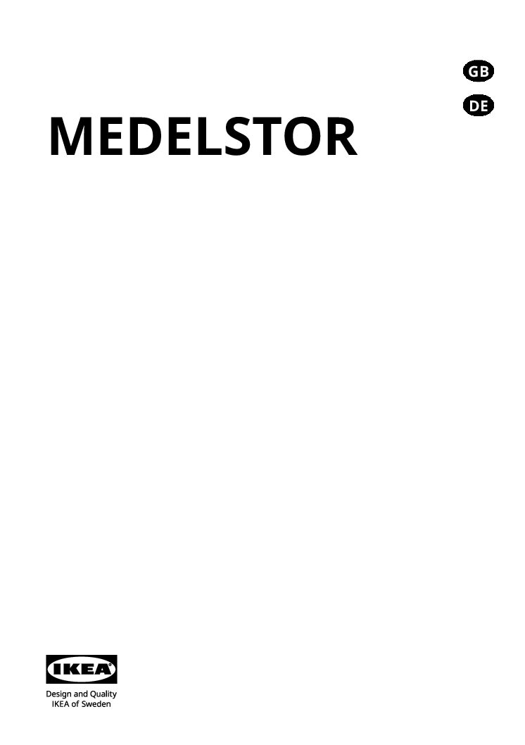 Ikea Medelstor 104.755.02 Bedienungsanleitung
