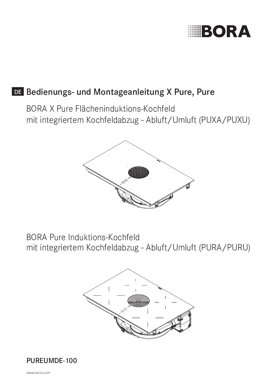 Bora X Pure Bedienungsanleitung