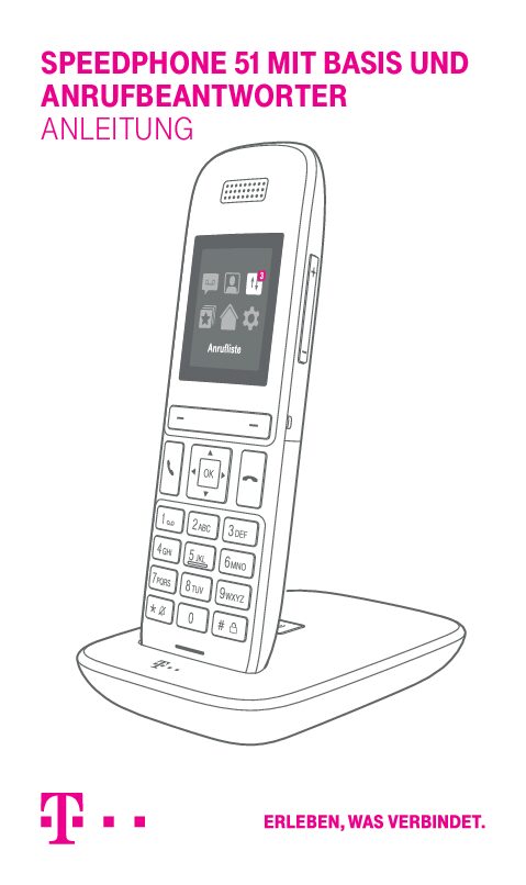 Telekom SPEEDPHONE 51 MIT BASIS UND ANRUFBEANTWORTER Bedienungsanleitung