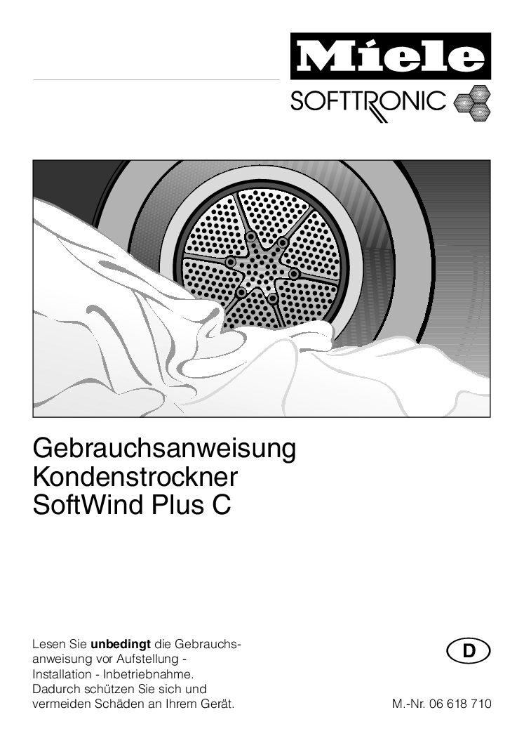 Miele softwind plus c Bedienungsanleitung 