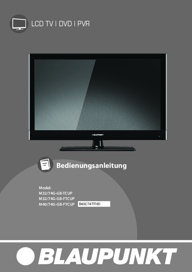 Blaupunkt B40C74TFHD Bedienungsanleitung 