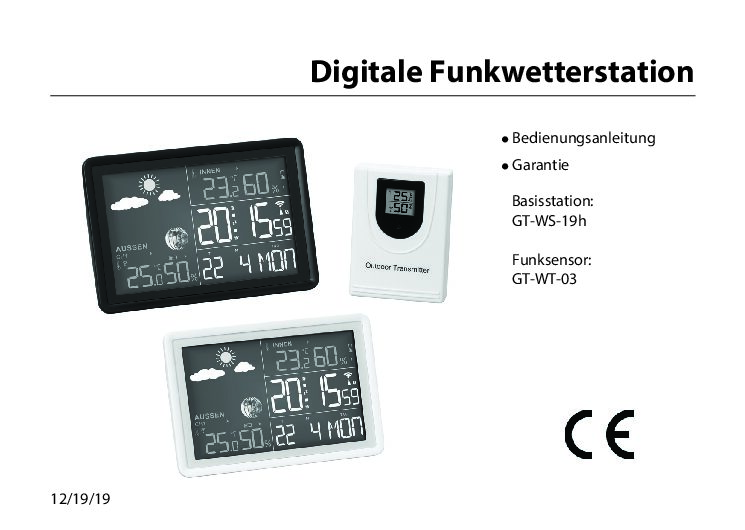 GlobalTronics GT-WT-03 Bedienungsanleitung