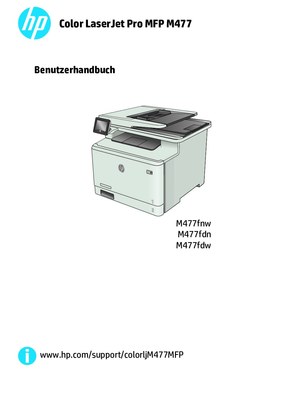 HP Color LaserJet Pro MFP M477 Bedienungsanleitung