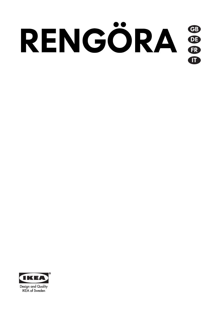 Ikea RENGORA Bedienungsanleitung