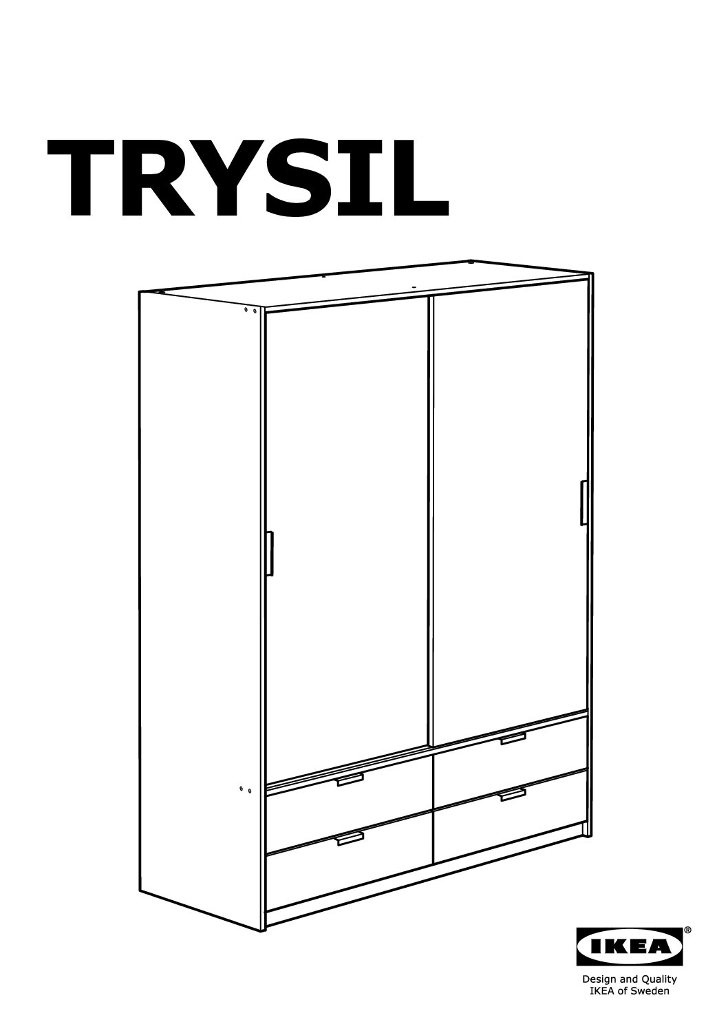 Ikea TRYSIL Bedienungsanleitung
