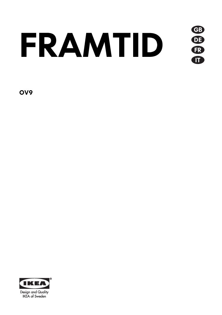 Ikea FRAMTID OV9 Bedienungsanleitung