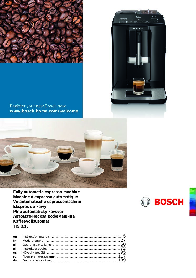 Bosch TIS30129 - VeroCup 100 Bedienungsanleitung