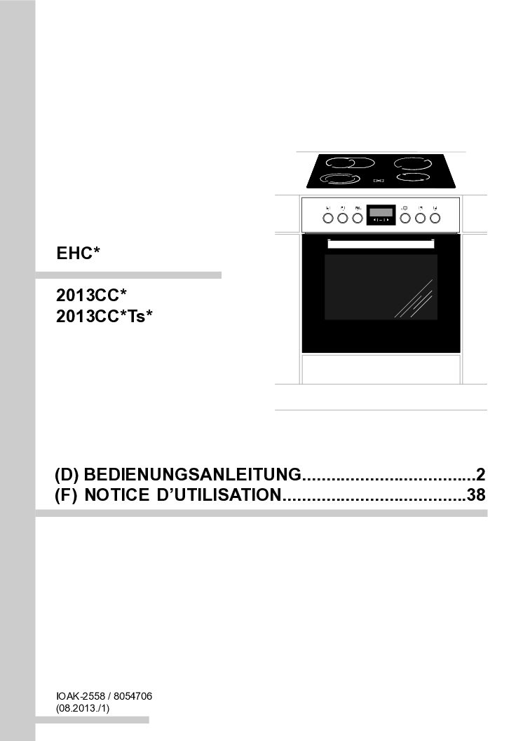 Amica EHC 12511 E Bedienungsanleitung