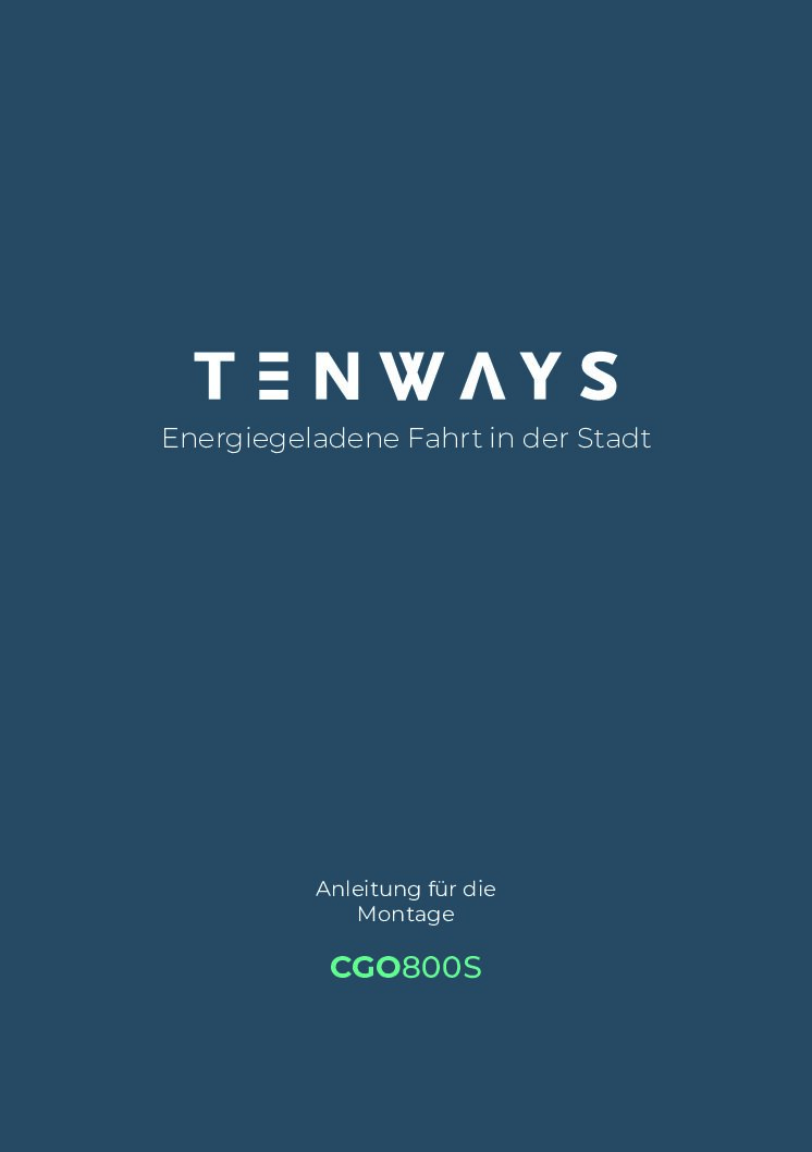 Tenways CGO800 S Bedienungsanleitung 